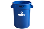 Rubbermaid Version C Slim Jim Recycling Station and Brute Custom Labels