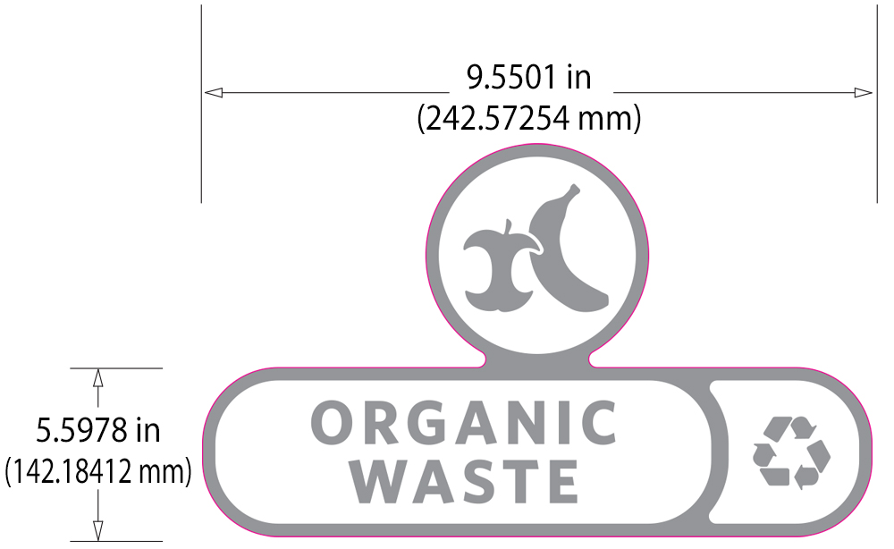 Rubbermaid Version C Slim Jim Recycling Station and Brute Custom Labels
